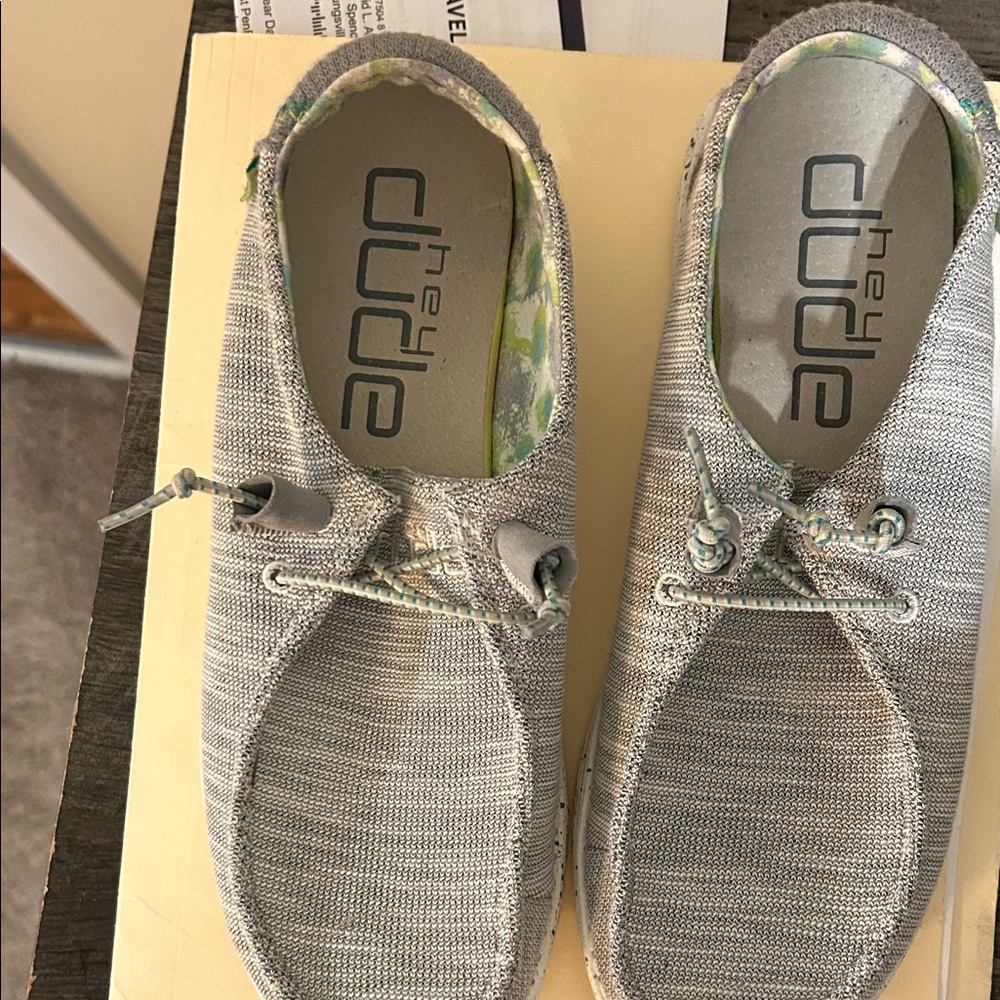 Hey Dude Light Gray Slip-On Shoes